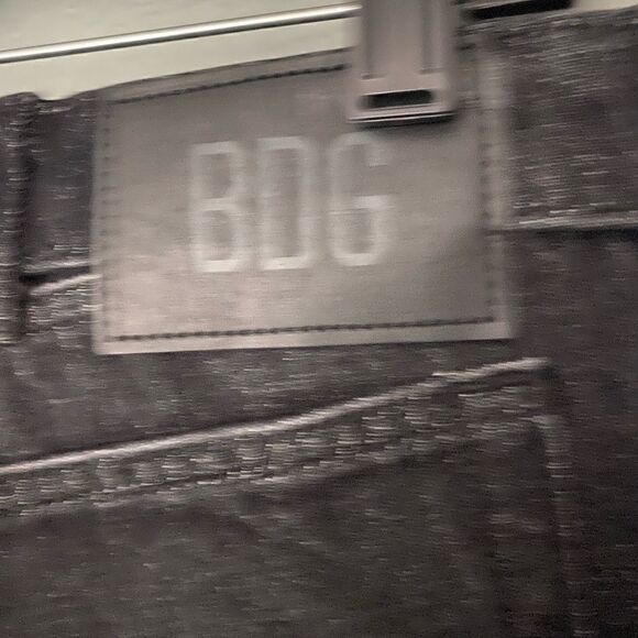 NWT BDG BLACK BUTTON FLY CUT-OFF FOLD OVER Waist JEAN SHORTS 25 - Picture 7 of 13